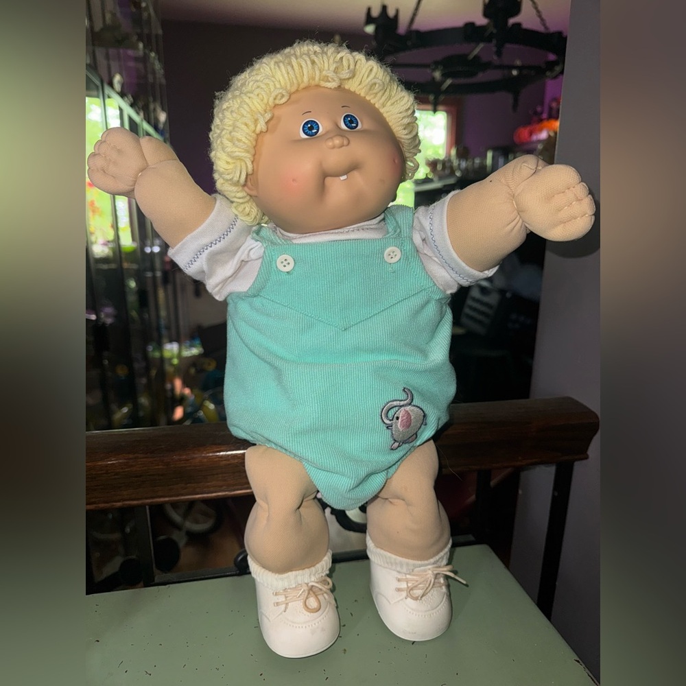 Vintage 1978 1982 Cabbage Patch Xavier Robert’s Blonde Hair Blue Eye Boy Doll